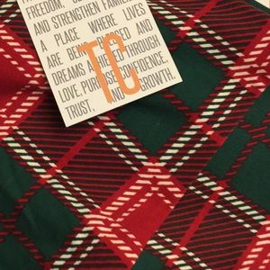 Lularoe TC Merry & Bright Holiday Plaid